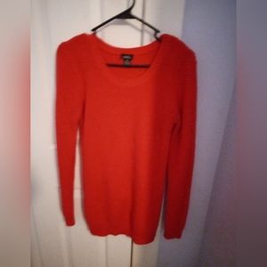 Orange long knit sweater, Size M